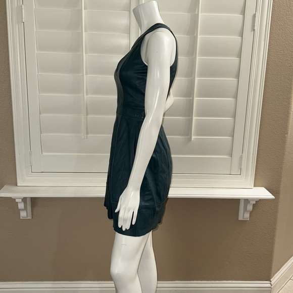 French Connection Jive Halter Genuine Leather Dress - Picture 5 of 11